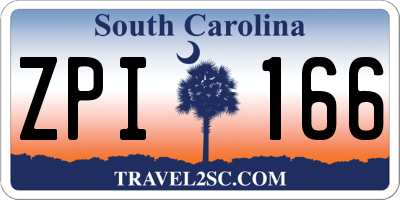SC license plate ZPI166