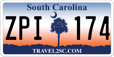 SC license plate ZPI174