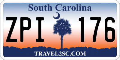 SC license plate ZPI176