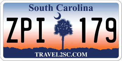 SC license plate ZPI179