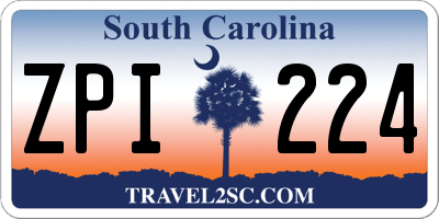 SC license plate ZPI224