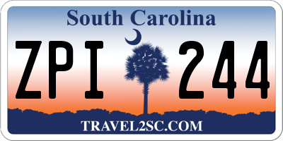 SC license plate ZPI244