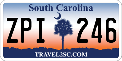 SC license plate ZPI246