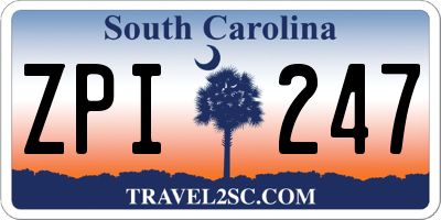 SC license plate ZPI247