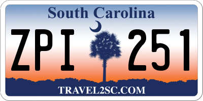 SC license plate ZPI251
