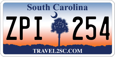 SC license plate ZPI254