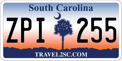 SC license plate ZPI255