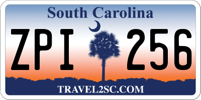 SC license plate ZPI256