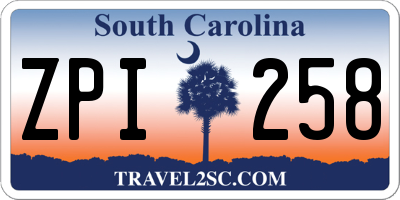 SC license plate ZPI258