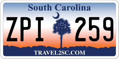 SC license plate ZPI259