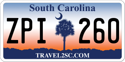 SC license plate ZPI260