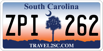 SC license plate ZPI262