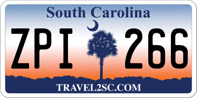 SC license plate ZPI266