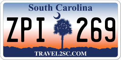 SC license plate ZPI269