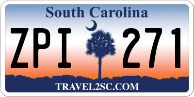 SC license plate ZPI271