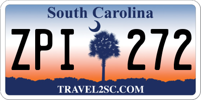 SC license plate ZPI272