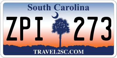 SC license plate ZPI273