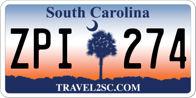 SC license plate ZPI274
