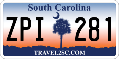 SC license plate ZPI281