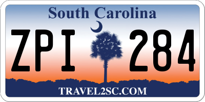 SC license plate ZPI284