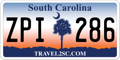 SC license plate ZPI286