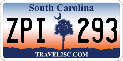 SC license plate ZPI293