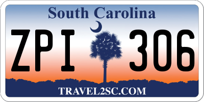 SC license plate ZPI306