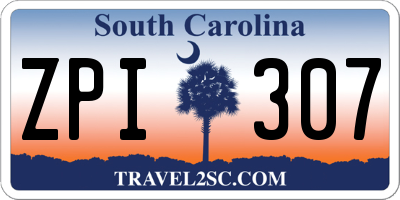 SC license plate ZPI307