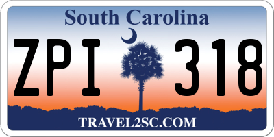 SC license plate ZPI318