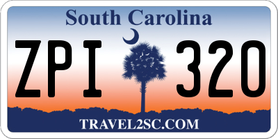 SC license plate ZPI320