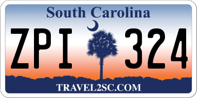 SC license plate ZPI324