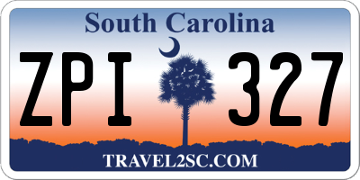 SC license plate ZPI327
