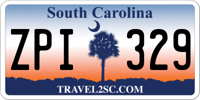 SC license plate ZPI329