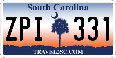 SC license plate ZPI331