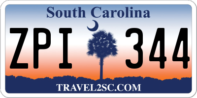 SC license plate ZPI344