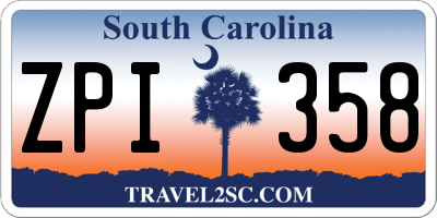 SC license plate ZPI358