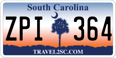 SC license plate ZPI364