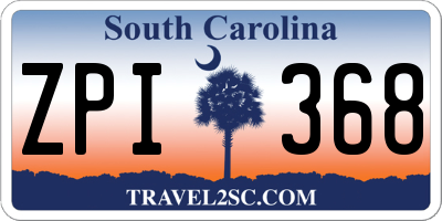 SC license plate ZPI368