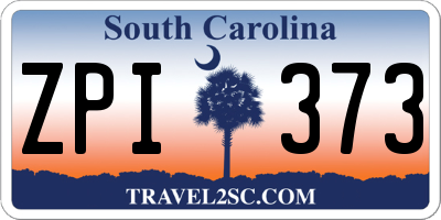 SC license plate ZPI373