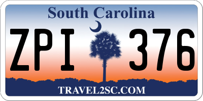 SC license plate ZPI376