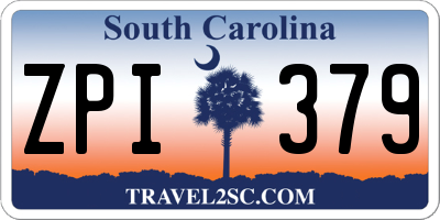 SC license plate ZPI379