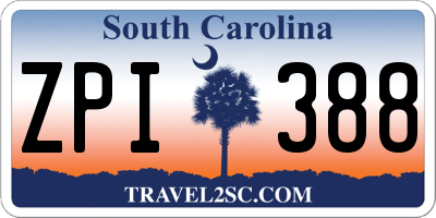 SC license plate ZPI388