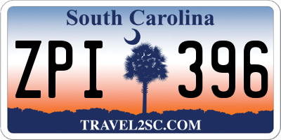 SC license plate ZPI396