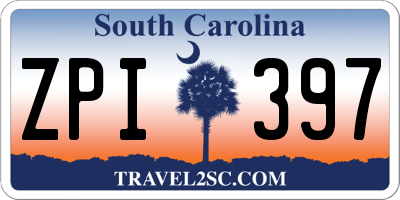 SC license plate ZPI397
