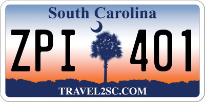 SC license plate ZPI401