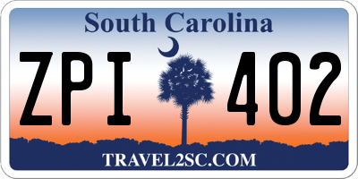 SC license plate ZPI402