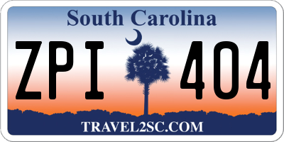 SC license plate ZPI404