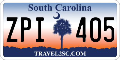 SC license plate ZPI405