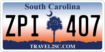 SC license plate ZPI407