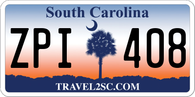 SC license plate ZPI408
